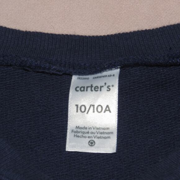 Carter’s Navy “Always Happy”  Pullover Girls Sweatshirt - Picture 5 of 7